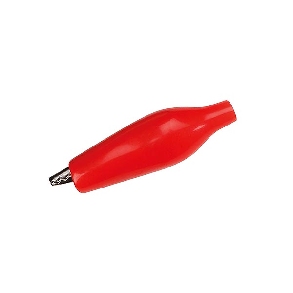 Pinza Cocodrilo Aislada Roja 44mm (total 55m)