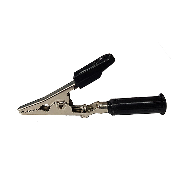 Pinza Cocodrilo Aislada 62mm C/Toma 4mm Negra