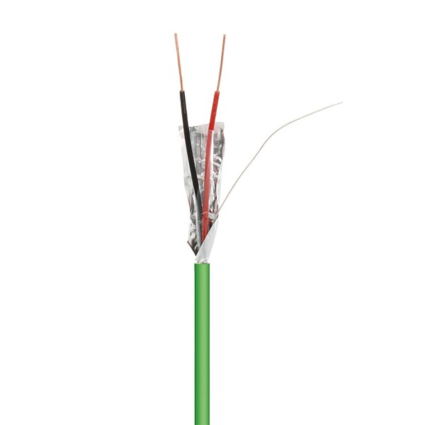 Cable tipo BUS/KNX blindado Cu 2x0.8mm² 100mts