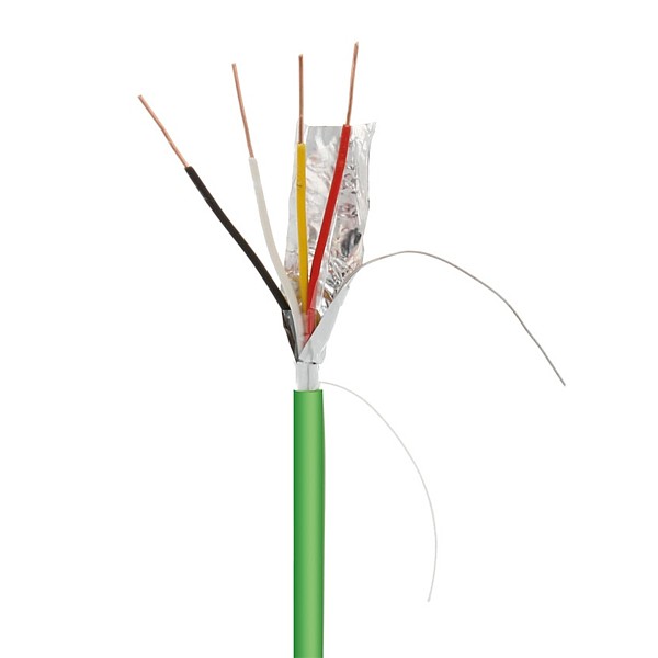 Cable tipo BUS/KNX blindado Cu 4x0.8mm² 100mts