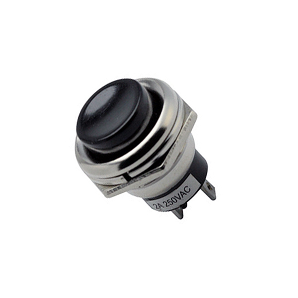 PULSADOR OFF-(ON) 3A/250V M16Ø NEGRO