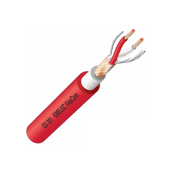 Q3-301R Cable Balanceado Doble Cubierta 2x0,22mm2 Rojo (100mts)