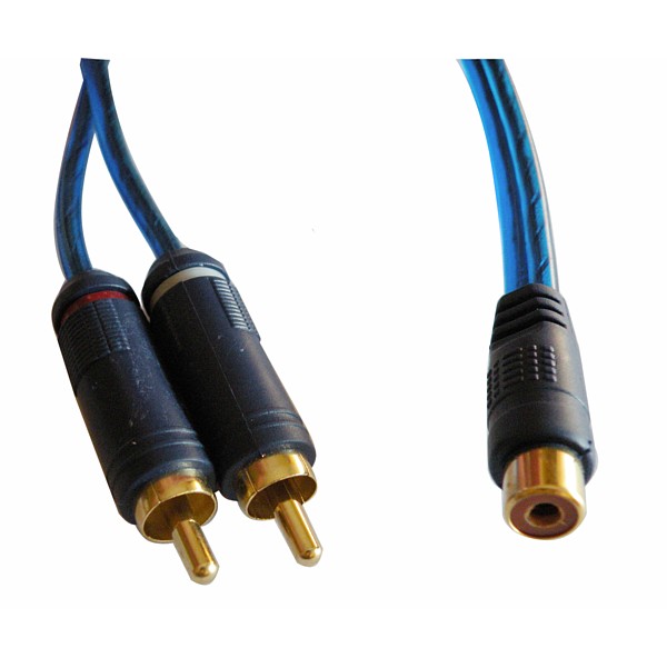CONEXION RCA Hembra /2XRCA Macho 0,3MT AUDIO
