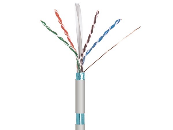 Cable FTP Cat6 CCA rigido 100mts color Gris