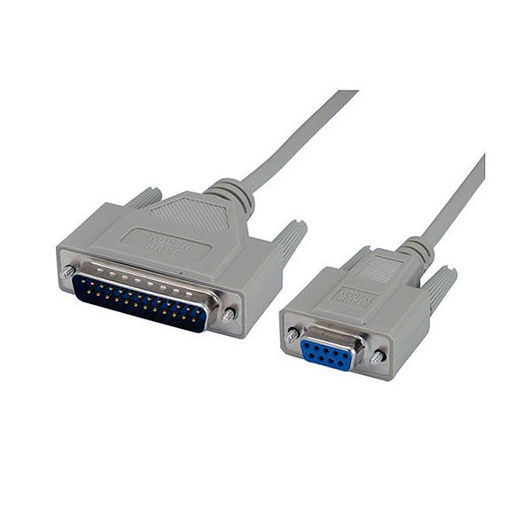 CABLE SERIE MODEM DB25M/DB9H 2MTS