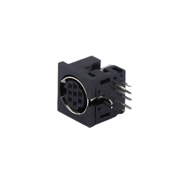 Conector Minidin 8C Hembra C.Impreso Asimetrico