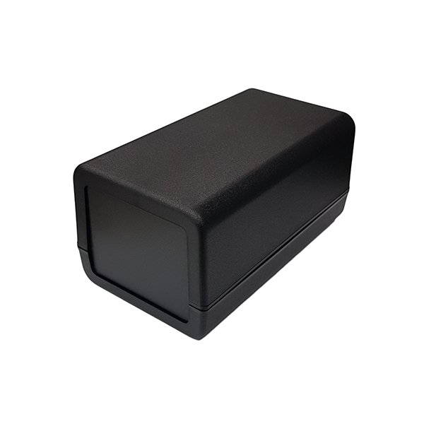 PP049N CAJA DE SOBREMESA DE ABS NEGRO (RAL 9005) CON PANEL EXTRAÍBLE  131x75x62mm