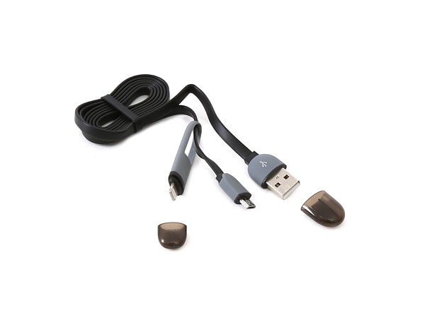 CABLE USB 2 EN 1: LIGHTNING & MICRO USB