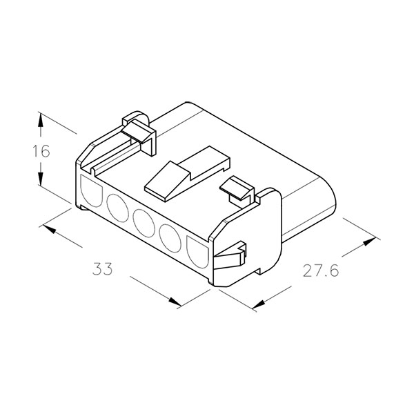 Conector señal R6,35mm 5V CS-LOK Hembra