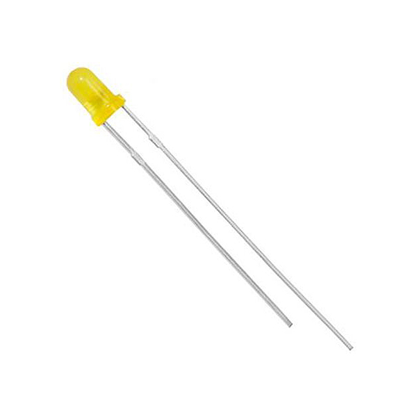 Led 3mm Amarillo 585nm 3mcd