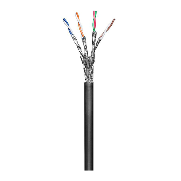 Cable S/FTP Cat6 CCA rigido 100mts Exterior Negro