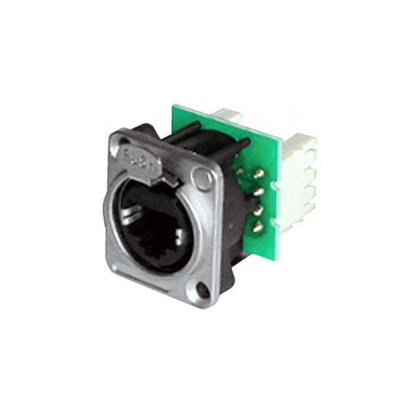Base RJ45 Hembra CAT5e Chasis tipo D por Inserción