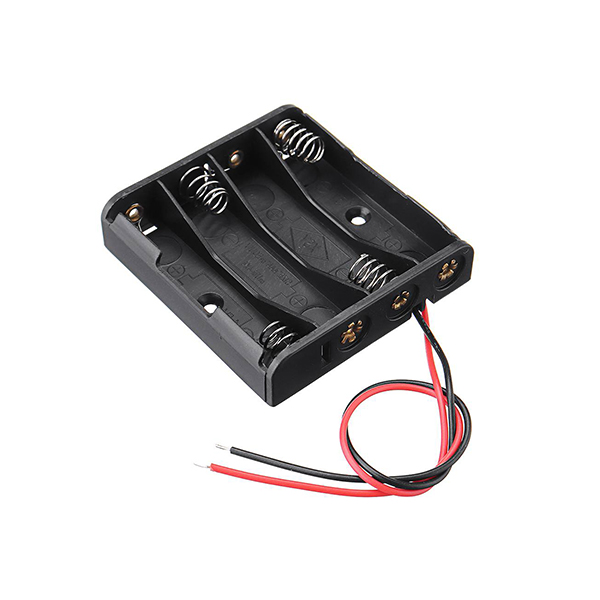 PORTAPILAS 4xR3 (AAA) POS.HORIZONTAL C/CABLE