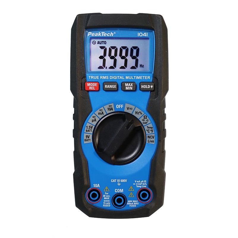 PeakTech® P1041 Multímetro digital TrueRMS 4000 counts. Rango aut.