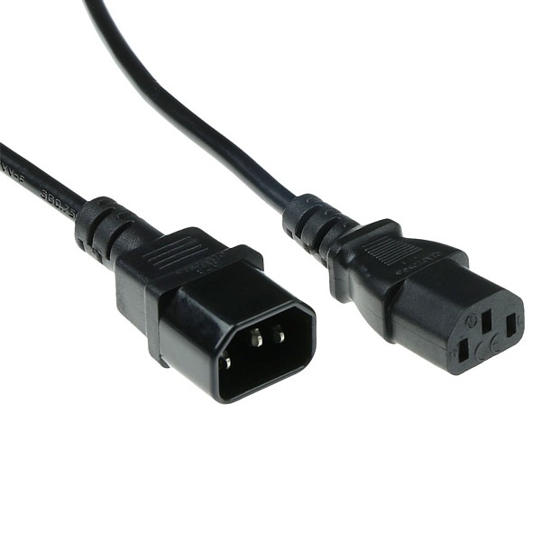 Cable alimentación C13 a C14 negro 1,8mts
