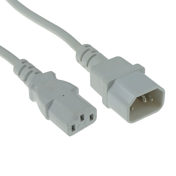 Cable alimentación C13 a C14 Blanco 1,8mts