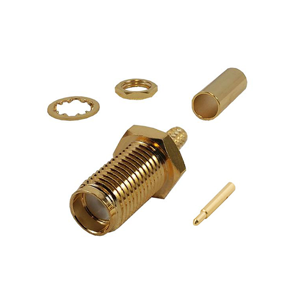 Conector RP/SMA Hembra Panel RG174 Crimpar 