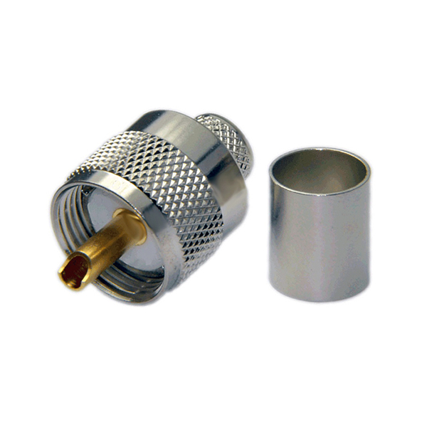 Conector UHF Macho RG213 Crimpar Tubo