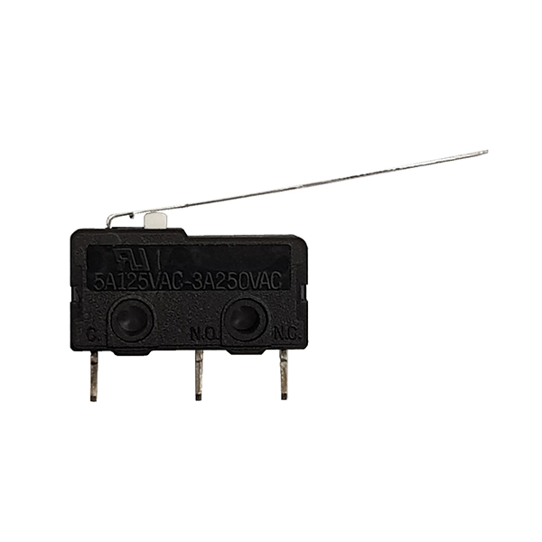 Microrruptor 20x10x6,5mm 3A/250Vac Leva 30mm C.Impreso