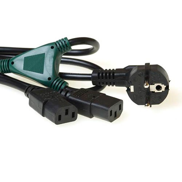 Cable divisor Schuko-2xC13 1,2mts