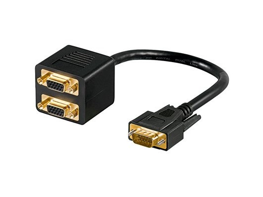 CABLE DUPLICADOR VGA Macho-2 Hembras 35CM