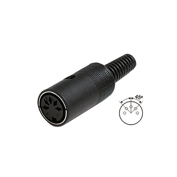 Din 5C 45º Hembra