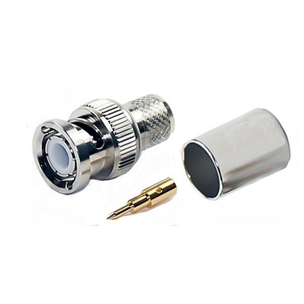 Conector BNC Macho RG213 Crimpar