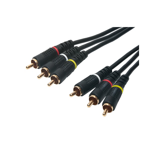 CONEXION 3RCA/3RCA 4mt. AUDIO/VIDEO OFC