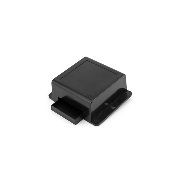 PP068N CAJA DE PARED DE ABS NEGRO (RAL 9005) CON PUERTA DE ENTRADA LATERAL  82x78x30mm