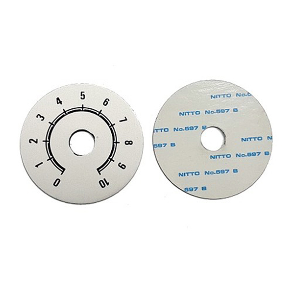 Caratula Numerada 0-10 50mm Plata