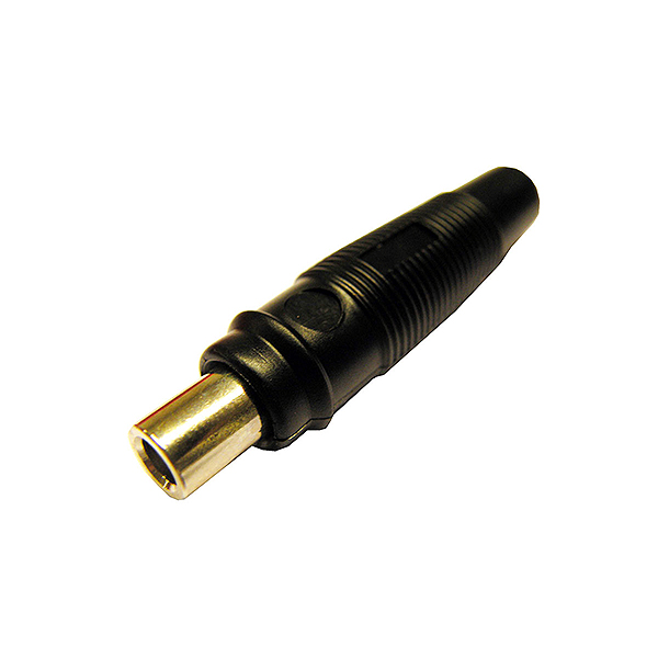 Banana Hembra 4mm Negra cable soldado