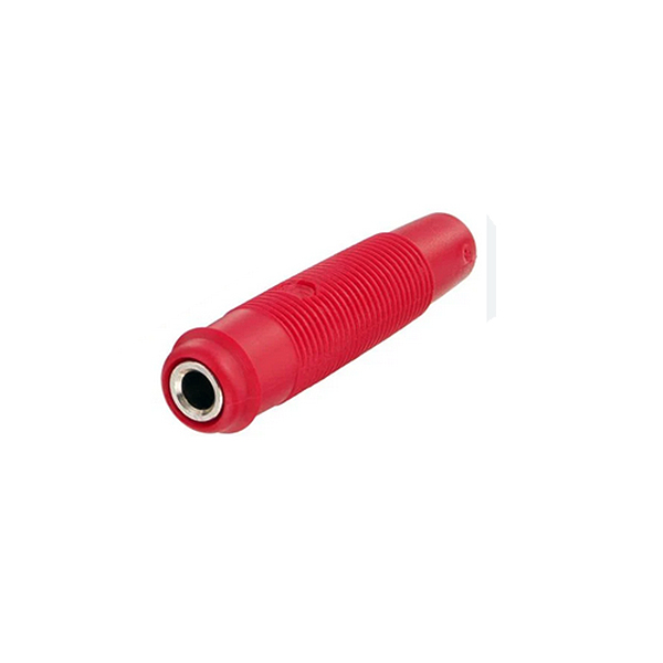 Banana Hembra 4mm Roja con tornillo