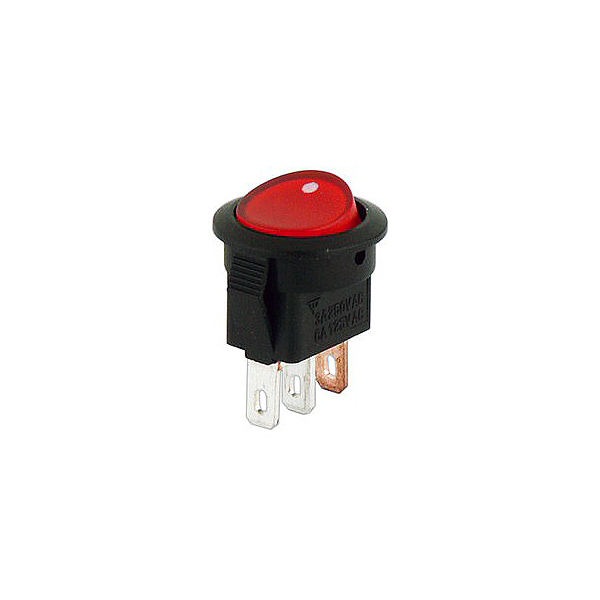 11482IL Interruptor 1C 2P Off-On Luminoso Rojo