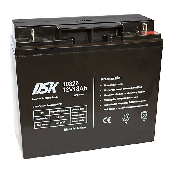 Bateria 12V 18Amp Plomo AGM