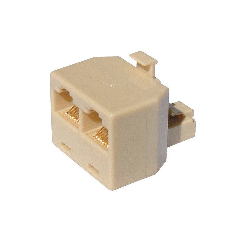 ADAPTADOR DUPLICADOR RJ45 MACHO A 2 HEMBRAS 8P/8C