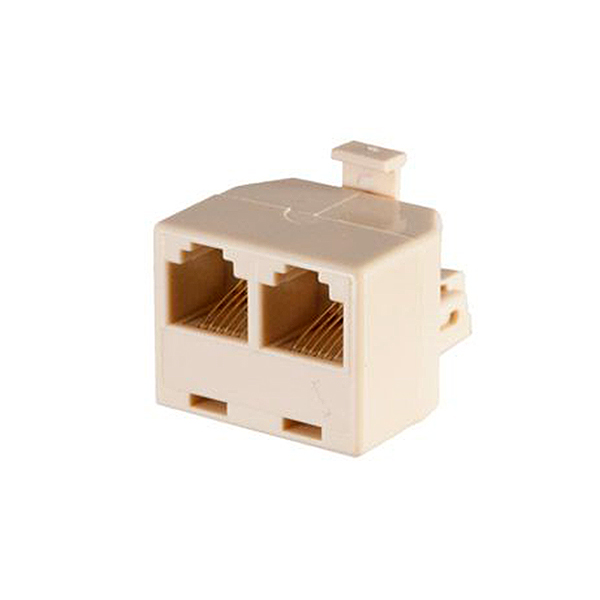 ADAPTADOR TELEFONICO RJ12 MACHO A 2 HEMBRAS 6P/6C