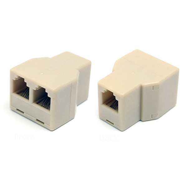ADAPTADOR TELEFONICO RJ11 HEMBRA A 2 HEMBRAS 6P/4C