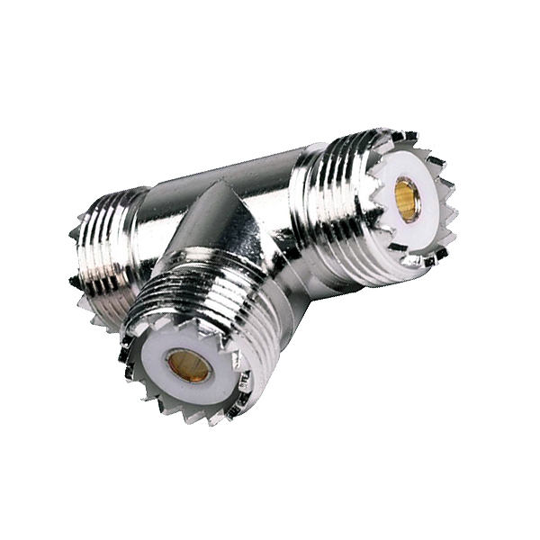 Adaptador UHF Hembra/2xUHF Hembra
