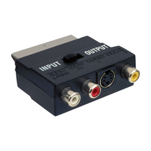 Adaptador Scart Macho/3Xrca Hembra+S-Vhs In-Out