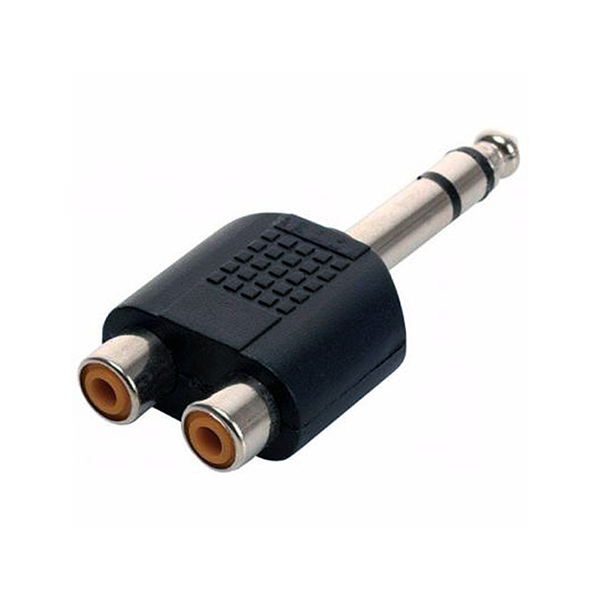 Adaptador Jack6,3St Macho/2 x RCA Hembra