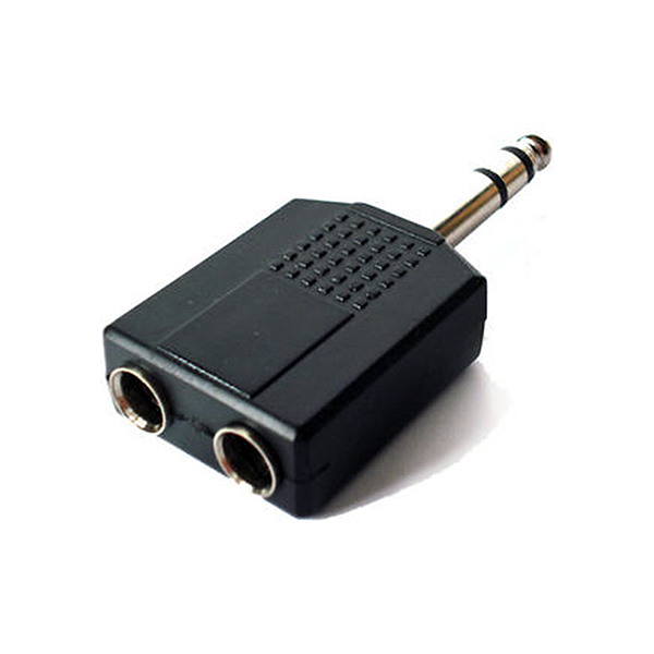 Adaptador Jack6,3St Macho/2 x Jack6,3St Hembra