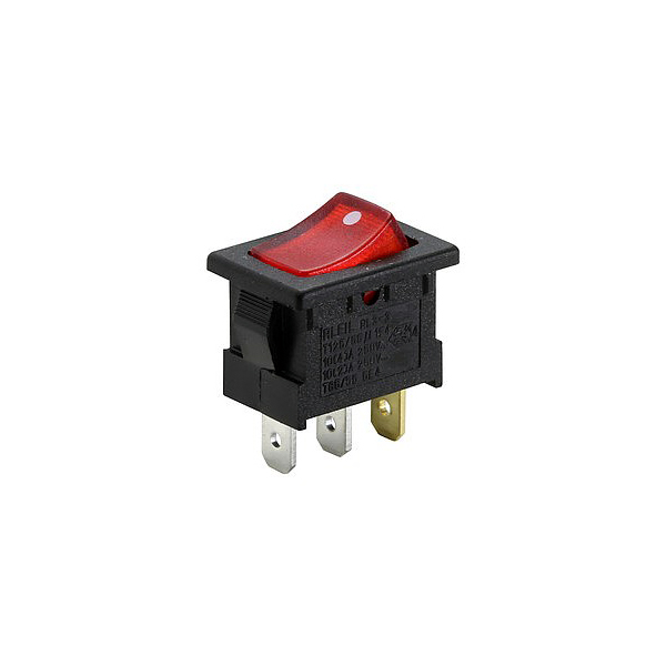 990IL Interruptor 1C 2P Off-On Luminoso Rojo