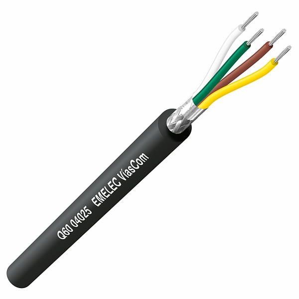 Cable data computer 4x0,25mm apantallado (100mts) Negro