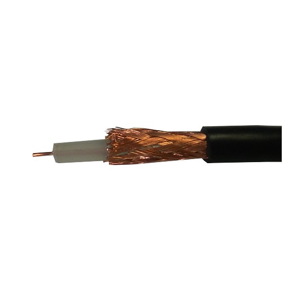 Cable Coaxial RG59/BU NEGRO (100mts) Cu