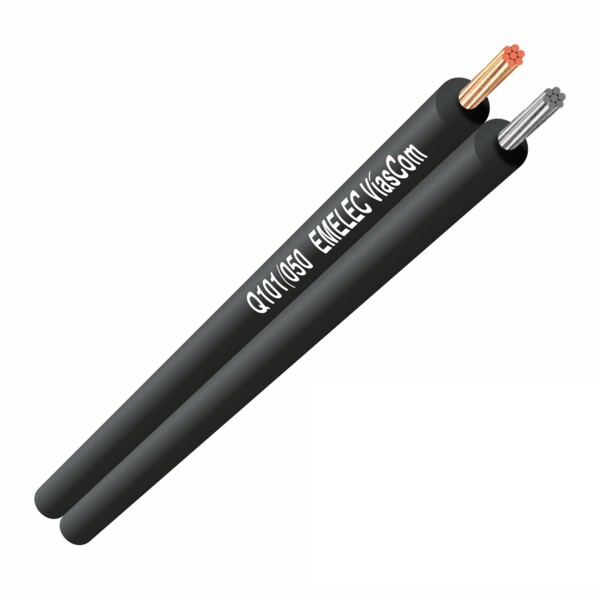 Q101-050N Cable paralelo Negro OFC 2x0,50mm2 Cu (100mts)