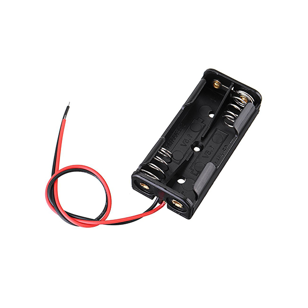 PORTAPILAS 2xR3 (AAA) POS.HORIZONTAL C/CABLE