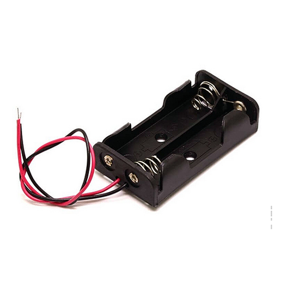PORTAPILAS 2xR6 (AA) POS.HORIZONTAL C/CABLE