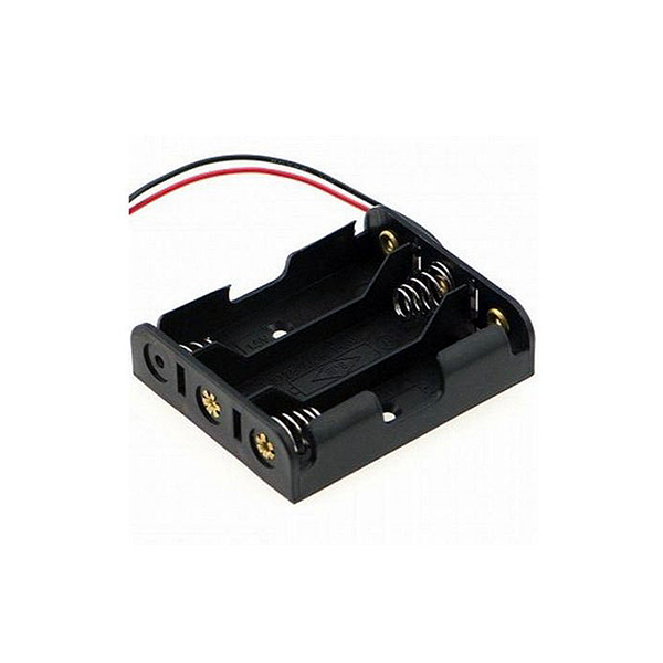 PORTAPILAS 3xR6 (AA) POS.HORIZONTAL C/CABLE