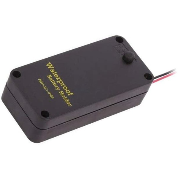 Portapilas 2xR6 IP65 con cables 15cm + interruptor