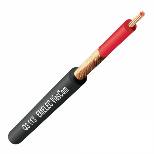 Q3-113 Cable Microfonico 1x0,25mm2 negro (200mts)